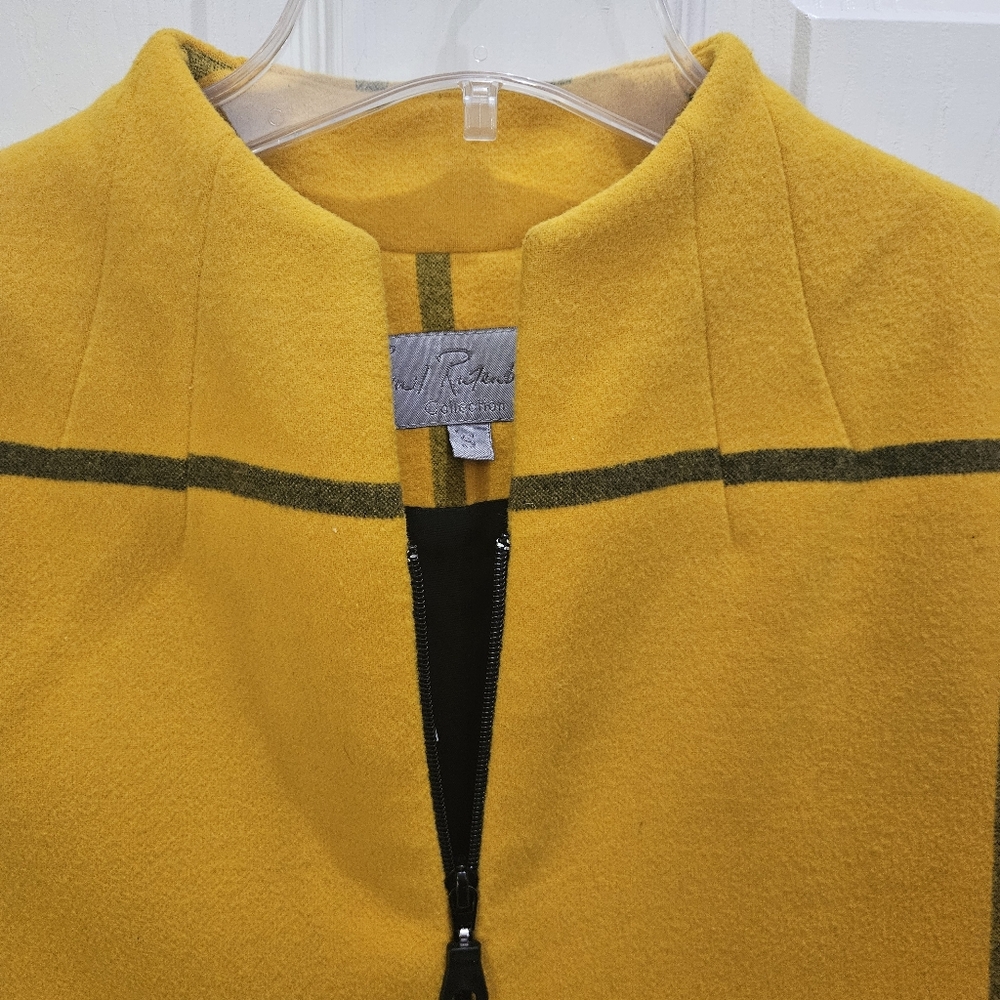 Earl Rutenberg Yellow 90s Vintage Taxi Cab Fleece Vest Size Sm - Picture 2 of 9